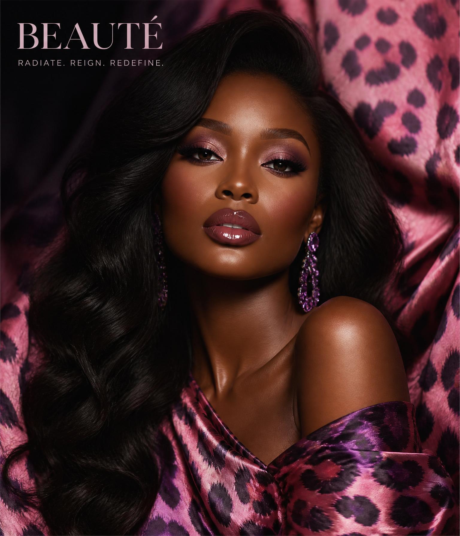 Glamorous beauty editorial model